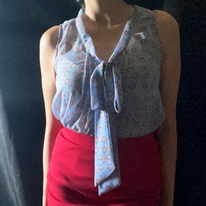 ⭐️ Xhilaration Bicycle Print Blouse